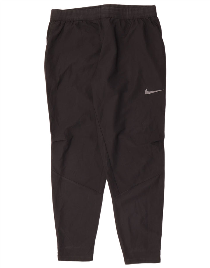 Мужские спортивные брюки Nike Dri Fit для бега, большие черные полиэстеровые брюки