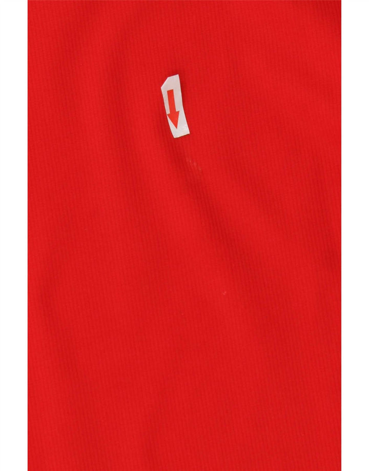 Мужская рубашка-поло с рисунком Hummel 2XL, красный полиэстер с цветными блоками