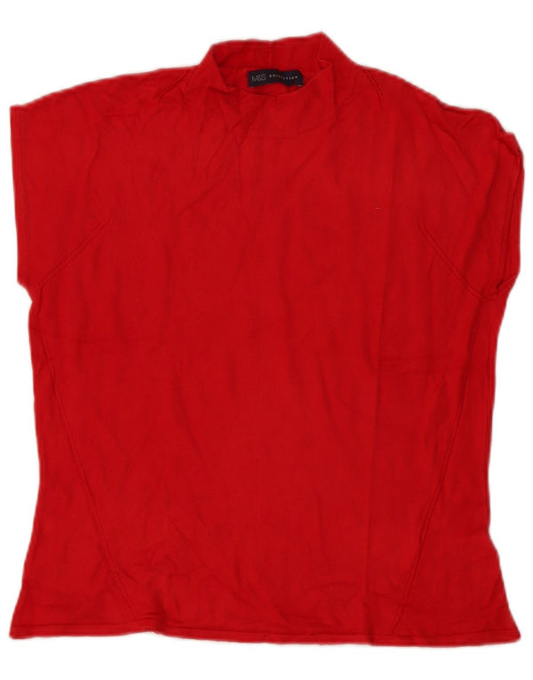 Женская майка без рукавов Marks & Spencer UK 14, большая красная вискоза