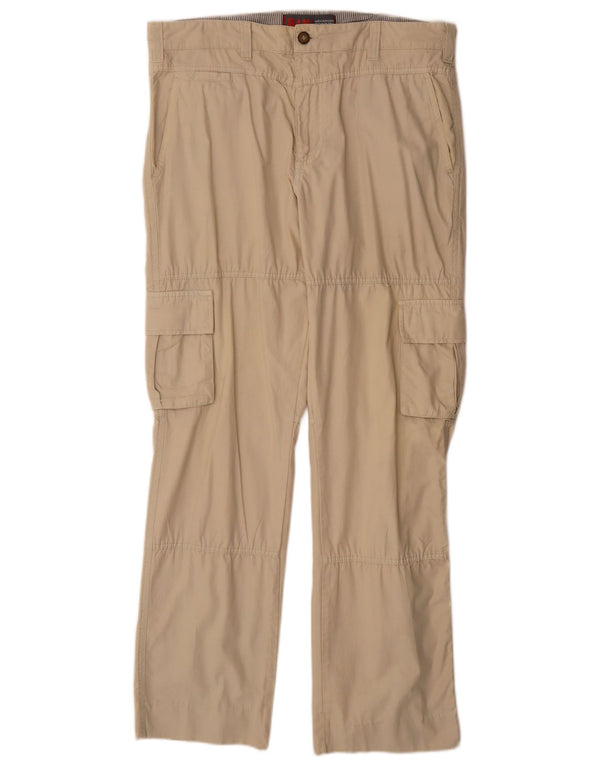 Мужские прямые брюки карго Slam IT 52 XL W36 L32 Off White Cotton