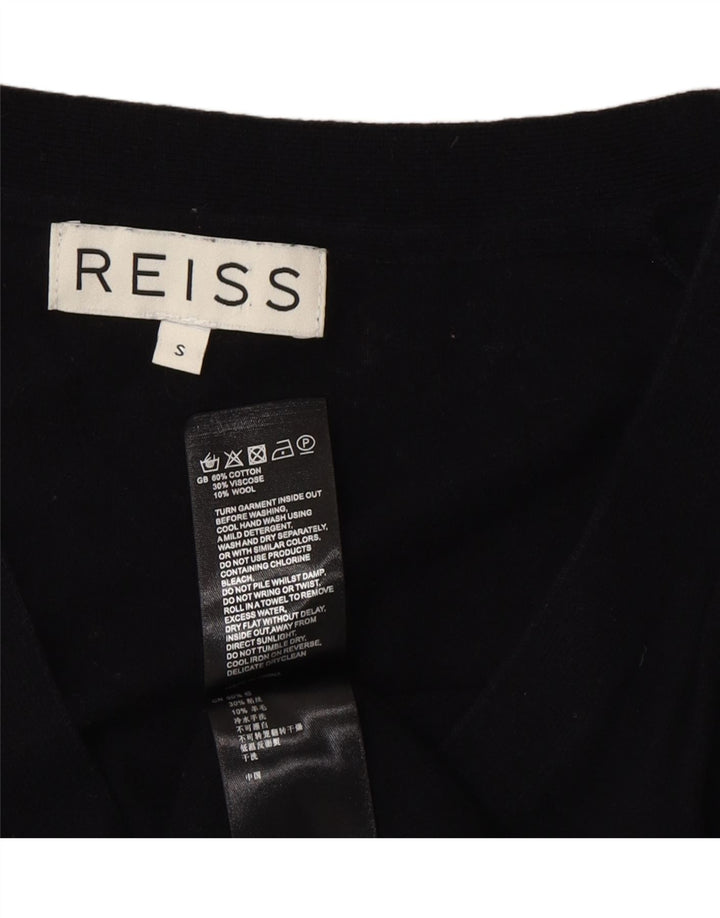 Мужской кардиган Reiss, маленький черный хлопковый свитер