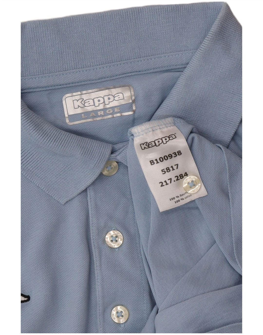 Мужская рубашка поло KAPPA, большая синяя, хлопок