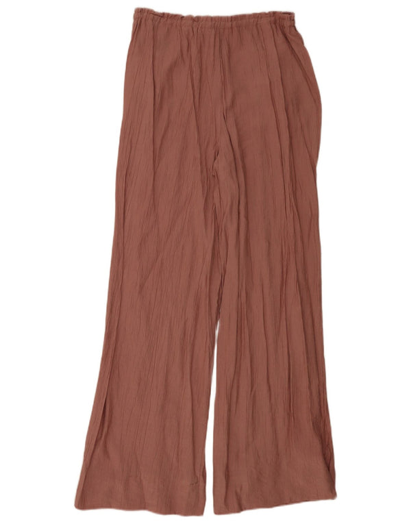 Женские широкие брюки Zara XS W24 L30 розовые из вискозы