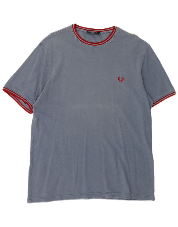 Мужская футболка FRED PERRY, большой синий хлопок