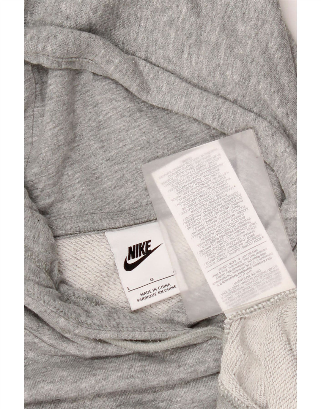 Мужской джемпер с капюшоном Nike, большой серый хлопок с крапинками