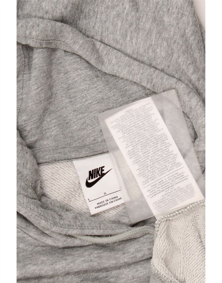 Мужской джемпер с капюшоном Nike, большой серый хлопок с крапинками