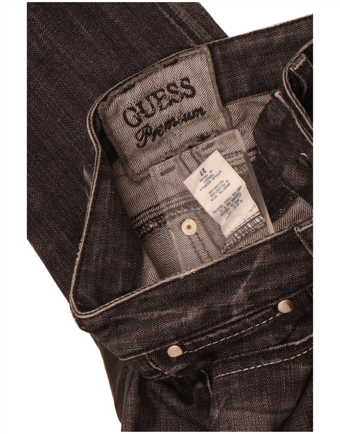 Женские прямые джинсы Guess W27 L30, черный хлопок