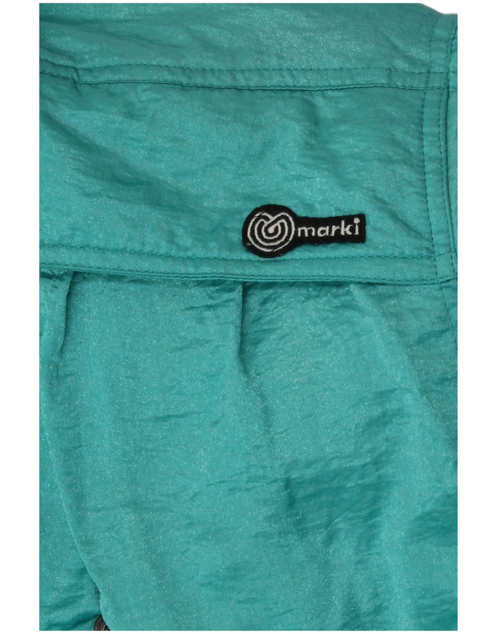 Винтажный женский лыжный комбинезон IT 44 Средний Бирюзовый Полиамид Ретро