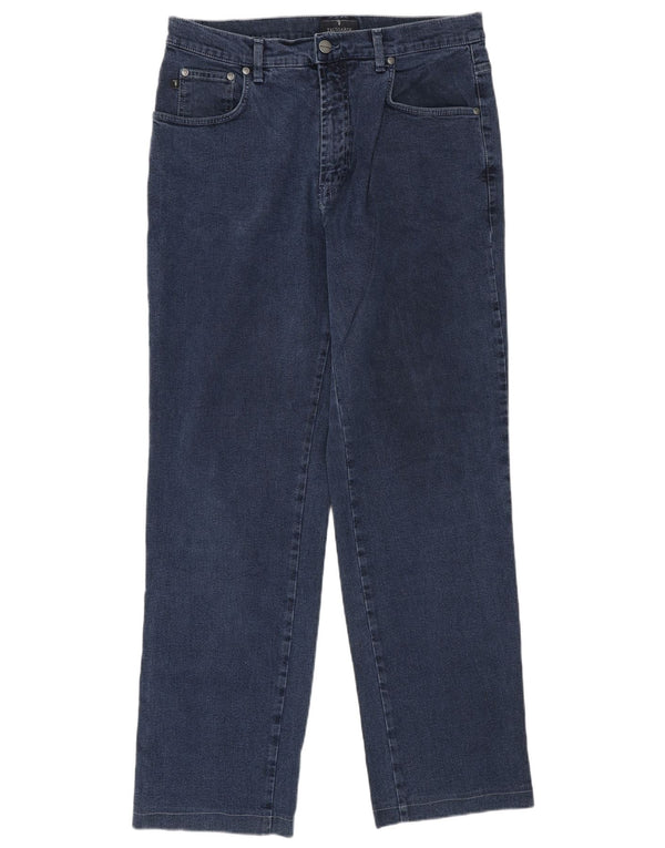 Мужские прямые джинсы Trussardi W34 L30 темно-синие, хлопок