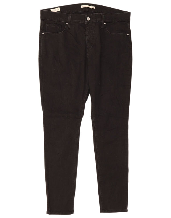 Женские джинсы скинни Levi's 310 с завышенной талией США 16 2XL W34 L30 Черные