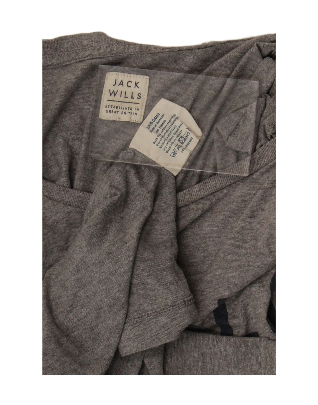 Мужская футболка с рисунком JACK WILLS, маленький серый хлопок
