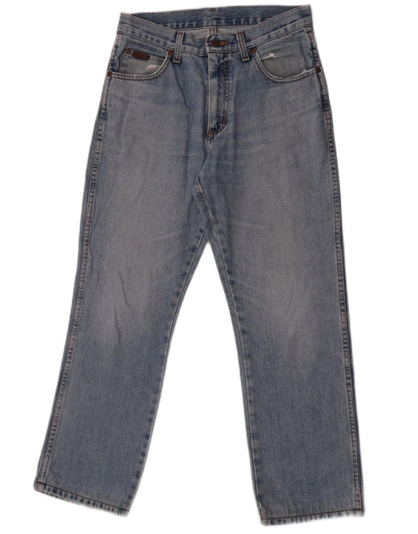 Мужские прямые джинсы Wrangler стандартного кроя W30 L28, синий хлопок