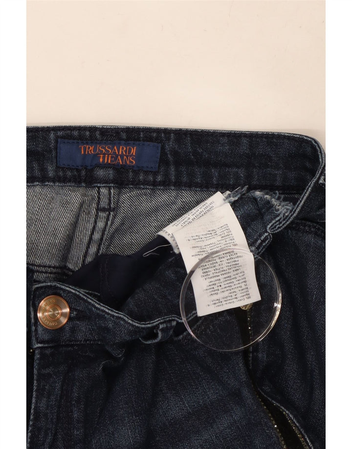 TRUSSARDI Женские укороченные джинсы W30 L24 Темно-синие, хлопок