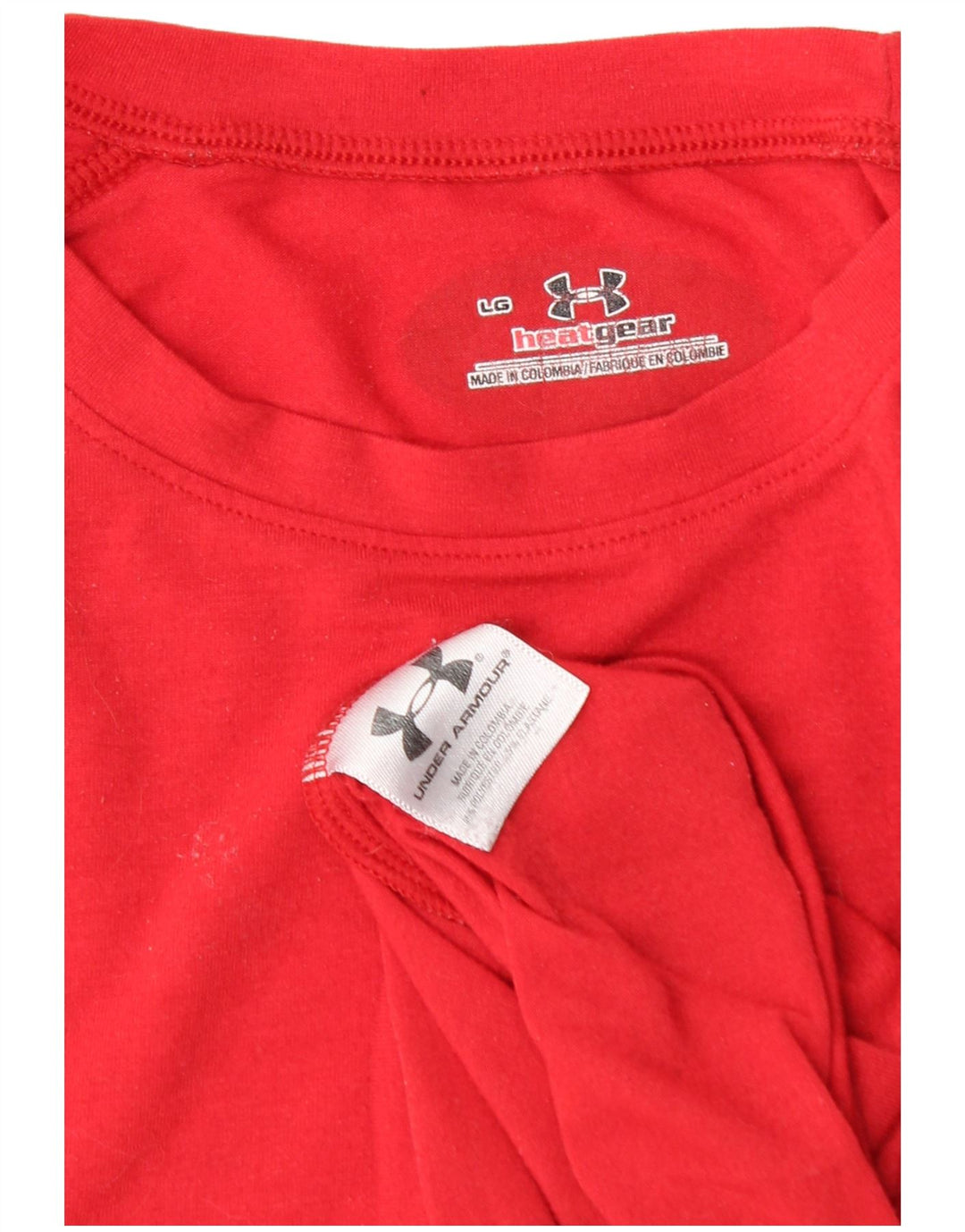Мужская футболка Heat Gear Under Armour, большой красный полиэстер