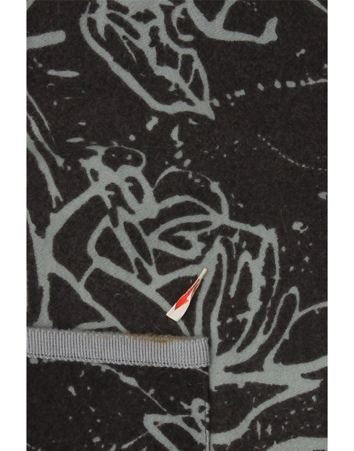 Винтажный женский пиджак с 2 пуговицами и графикой, Великобритания, 16, большой черный цвет