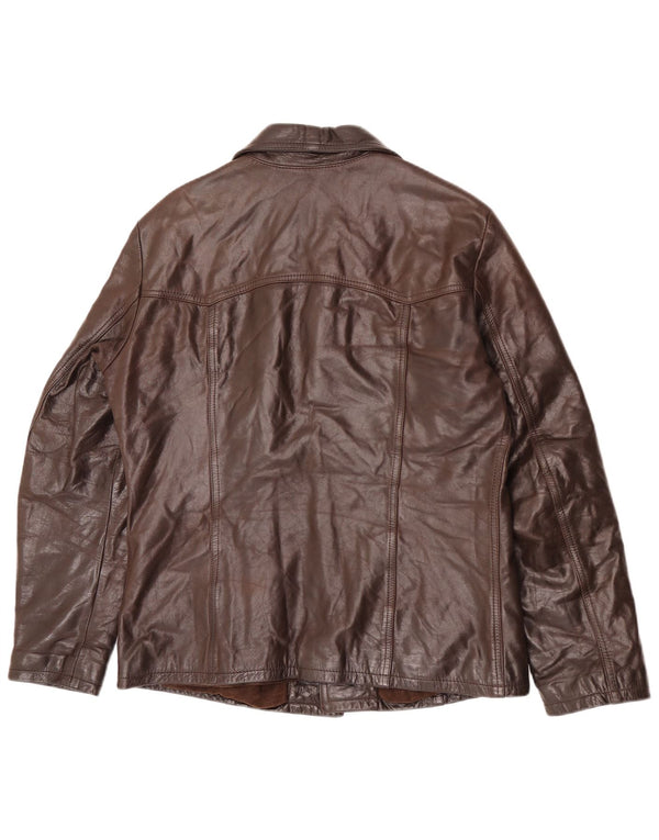 Винтажная мужская кожаная куртка IT 48 Medium Brown Leather