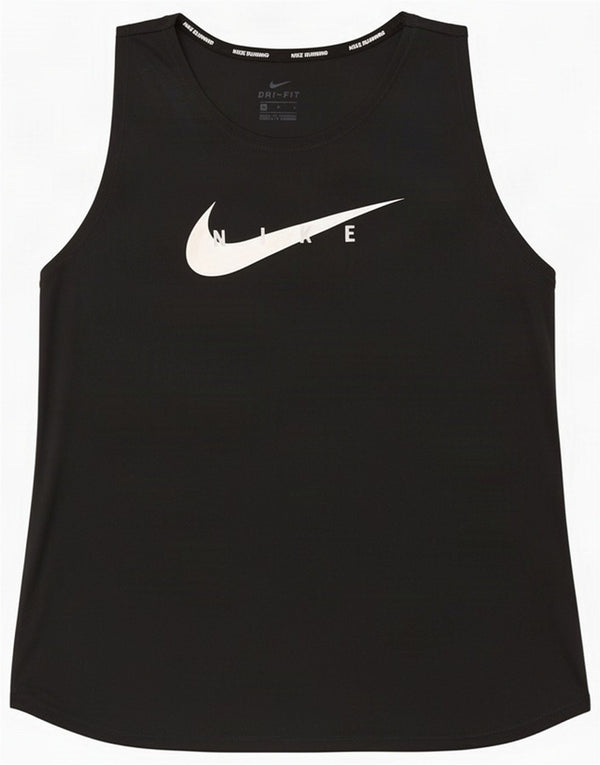 Женская футболка для бега с графическим рисунком Nike UK 12 Medium Black Polyester Sports