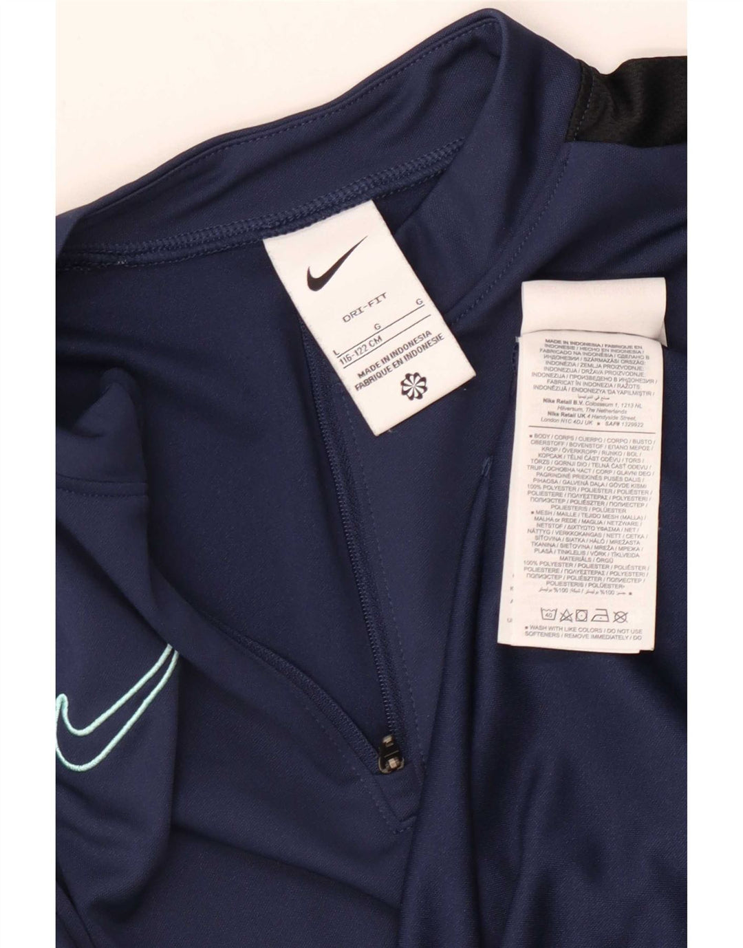 Пуловер-спортивный костюм Nike для мальчиков Dri Fit, 6–7 лет, темно-синий, большой размер