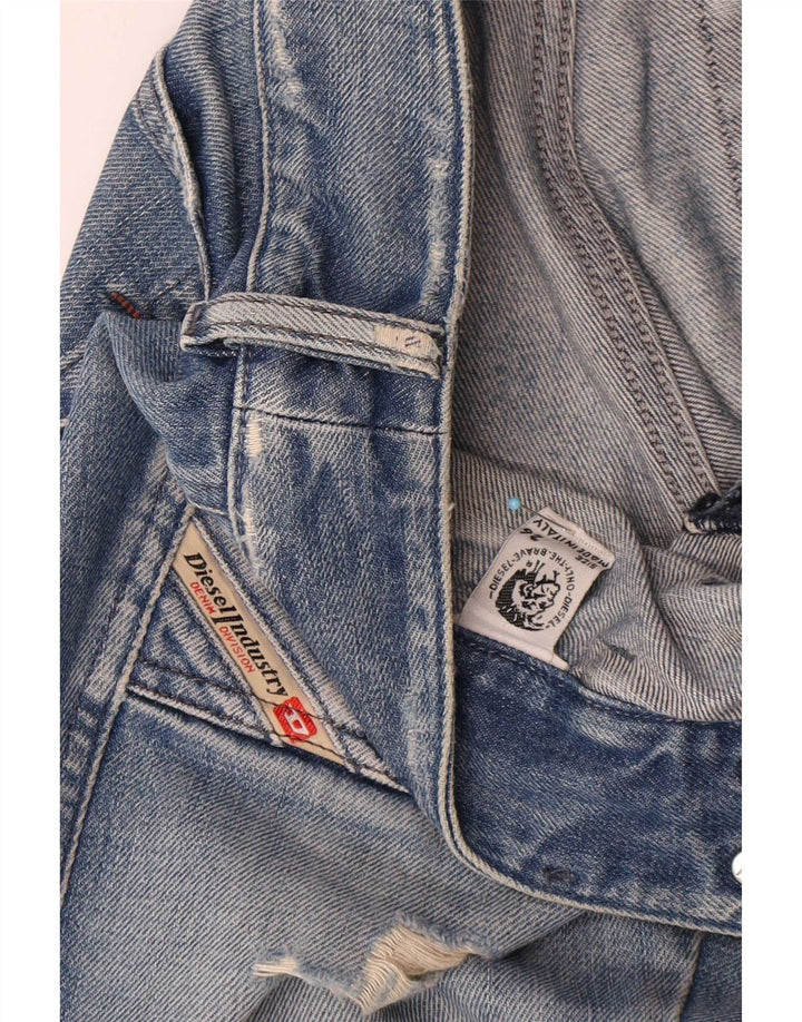 Женские потертые джинсы Diesel Bootcut W26 L31 синие