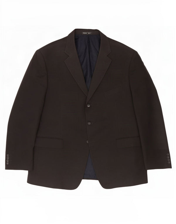 Мужской пиджак с 3 пуговицами Marks & Spencer UK 46 XL, темно-синий полиэстер