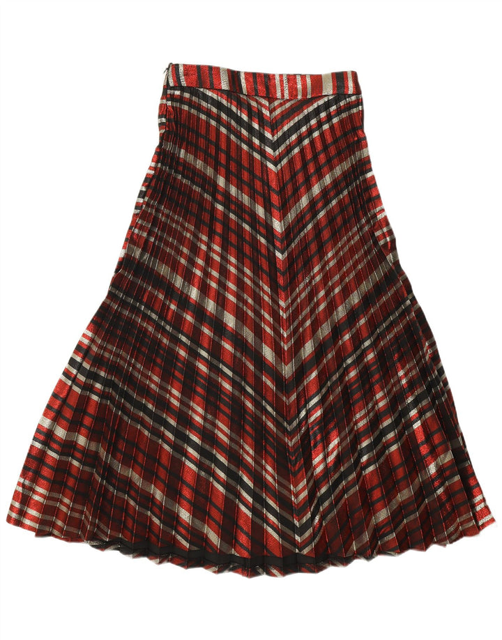 Zara Женская плиссированная юбка-нож, маленькая W26, полиэстер в разноцветную полоску