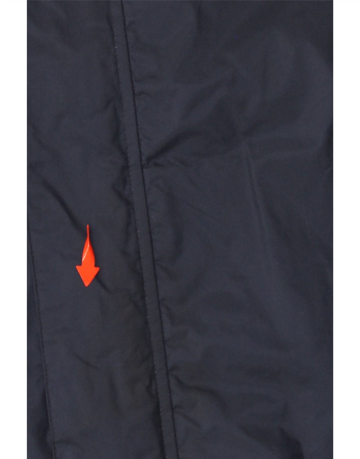 Мужская дождевик с капюшоном ADIDAS UK 40, большая темно-синяя нейлоновая куртка