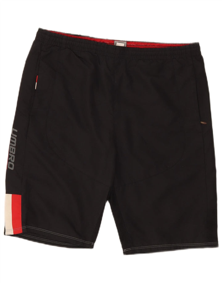 UMBRO Мужские спортивные шорты с рисунком, средние черные цветные блоки
