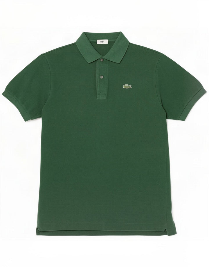 Мужская рубашка-поло Lacoste, размер 4, средний зеленый хлопок