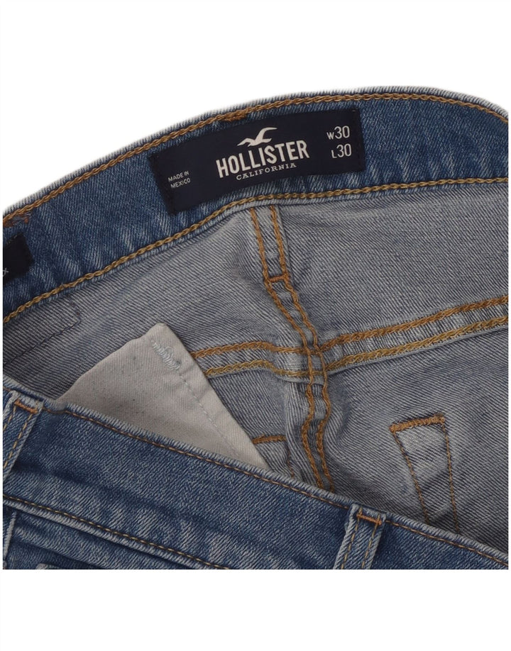 Женские узкие прямые джинсы Hollister W30 L30 синие