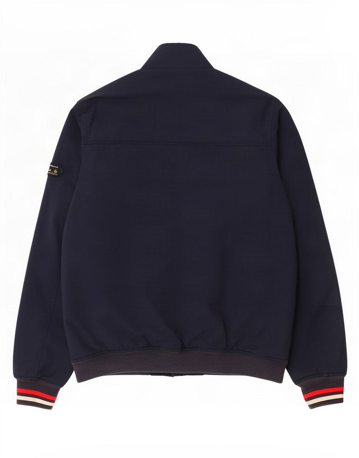 Мужская куртка-бомбер Tommy Hilfiger UK 40, большая темно-синяя, полиамид
