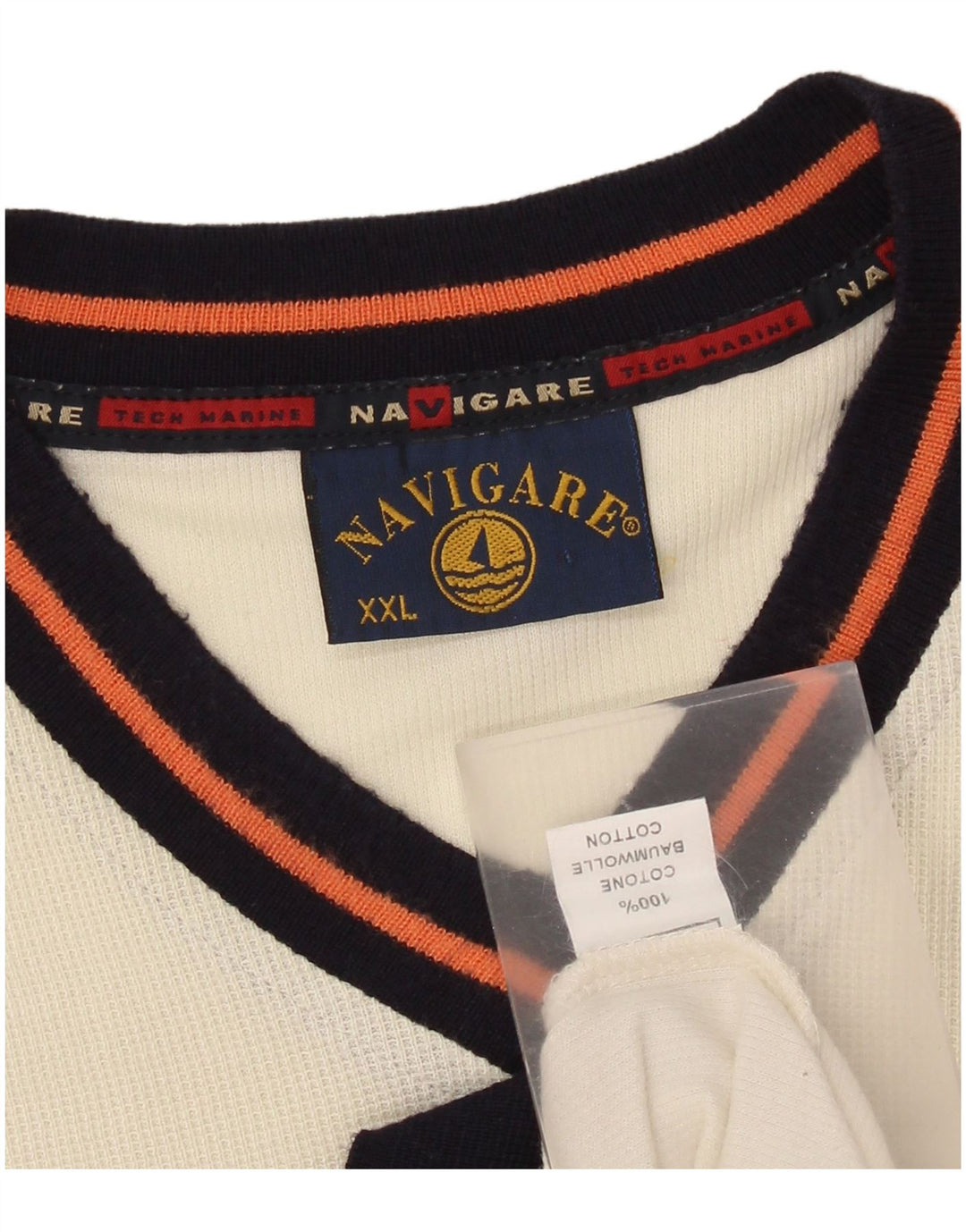 Мужская футболка Navigare Top 2XL Off White Cotton