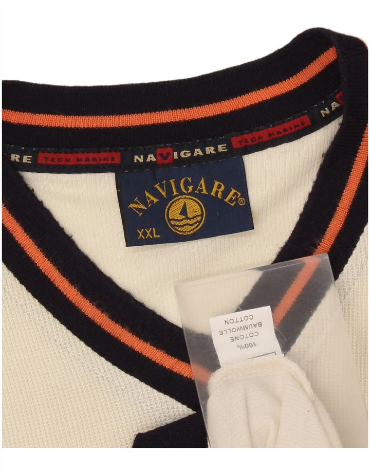 Мужская футболка Navigare Top 2XL Off White Cotton