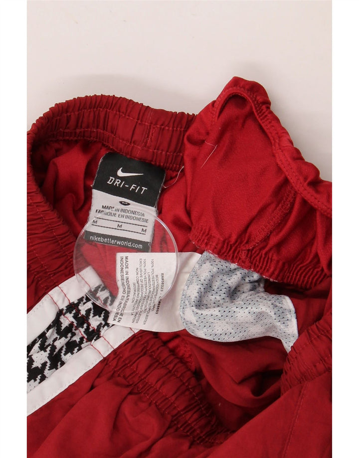 Женские спортивные шорты NIKE Dri Fit с графическим рисунком UK 12, средний темно-бордовый цвет «гусиные лапки»