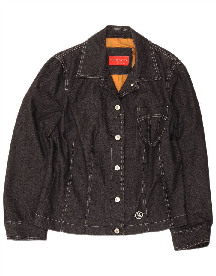 Женская джинсовая куртка Perte by Krizia UK 18 XL, серый хлопок