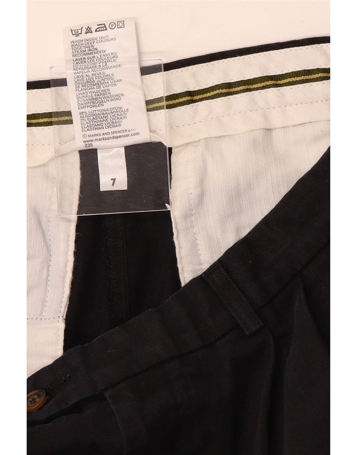 Мужские костюмные брюки Marks & Spencer W34 L31, черные, хлопковые