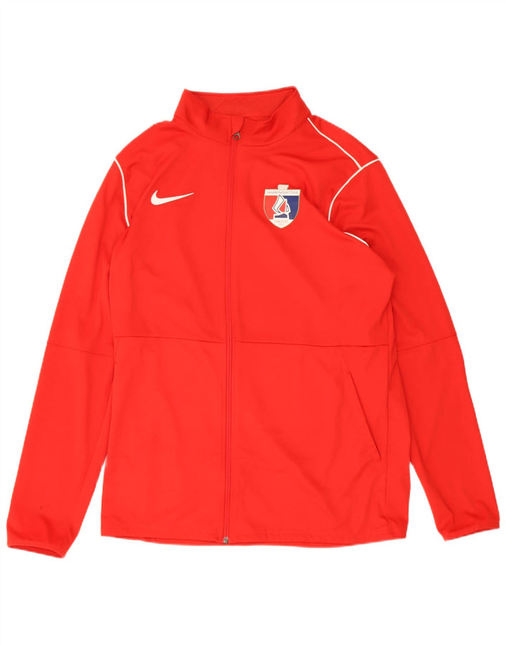 Мужская спортивная куртка с графическим рисунком Nike Dri Fit XL, красный полиэстер
