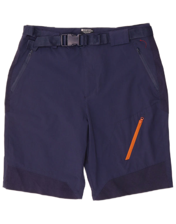 Mountain Warehouse Mens Cargo Shorts W34 Large Navy Blue Polyester