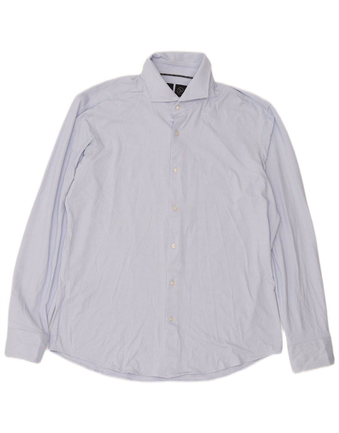 Мужская рубашка стандартного кроя HUGO BOSS, большой синий пятнистый полиэстер