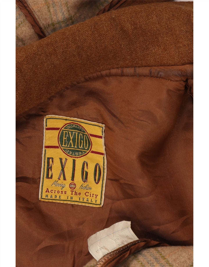 Мужской дафлкот с капюшоном Exigo UK 42 XL, коричневая шерсть