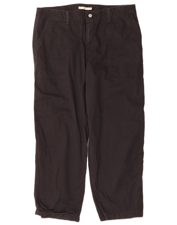LEVI'S Mens Baggy Loose Fit Chino Trousers W32 L27 Black Cotton
