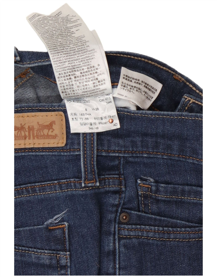 Женские капри LEVI'S US 8 Medium W29 L17 Синие хлопковые