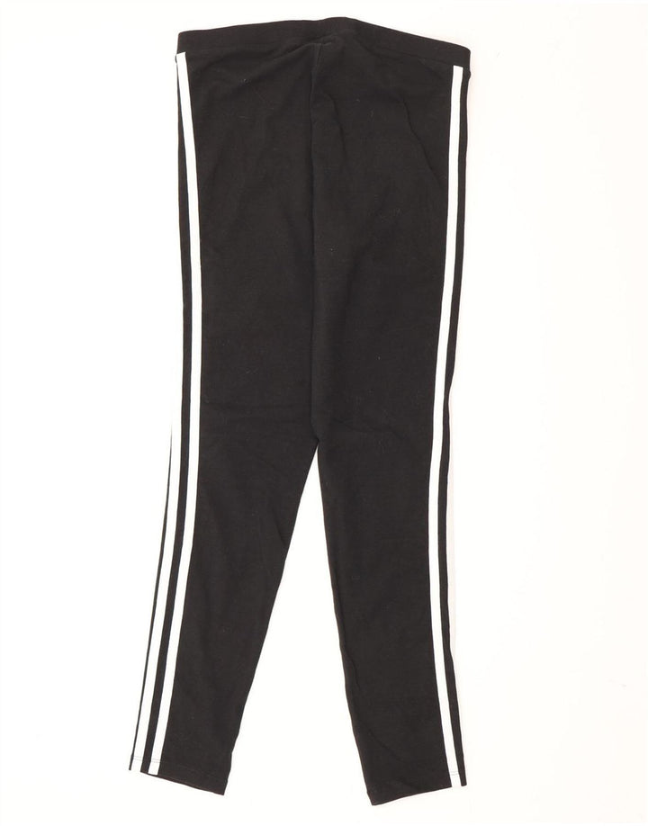 Женские леггинсы Adidas UK 10, маленькие черные хлопковые