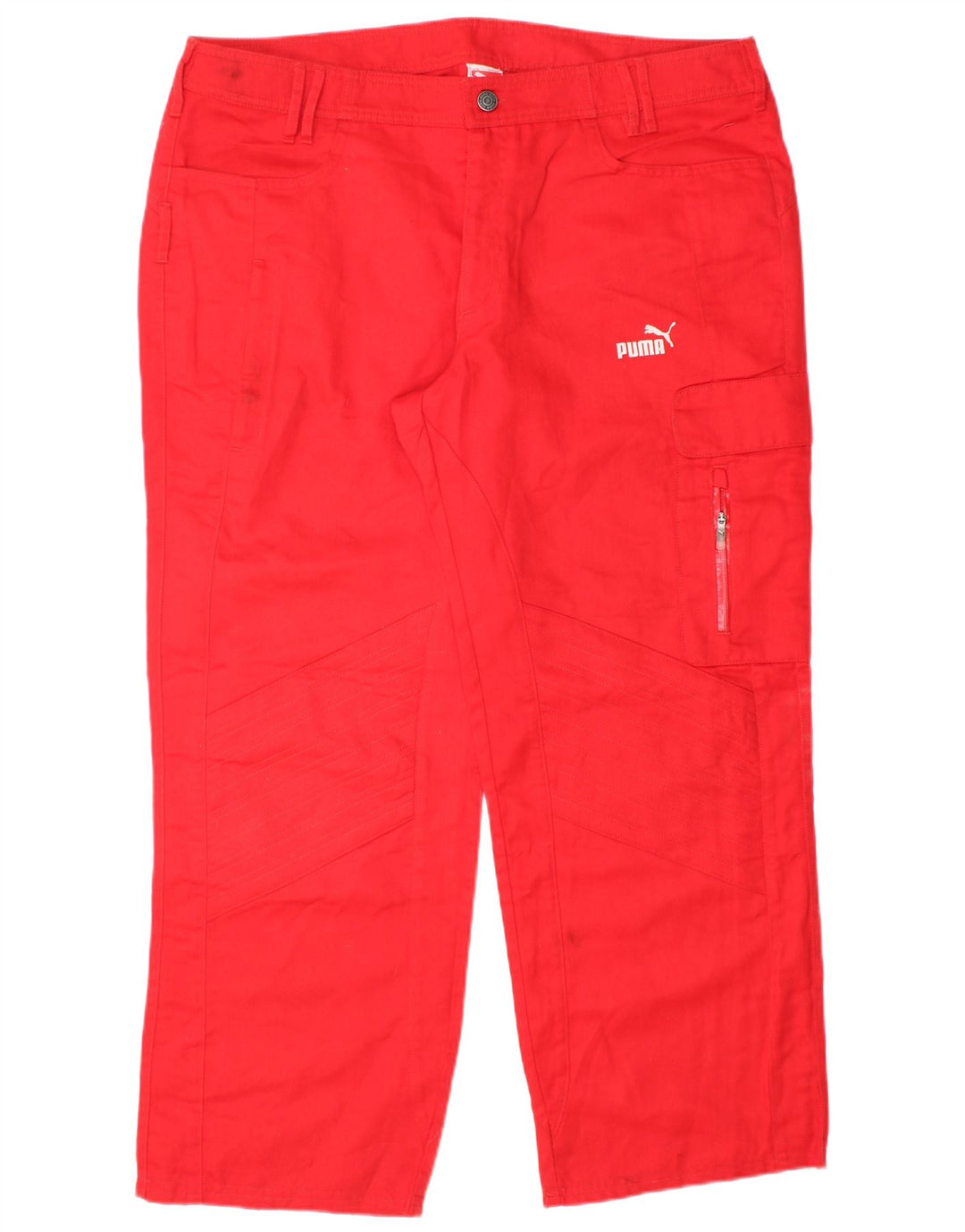 Мужские прямые брюки-карго PUMA W36 L28 красные