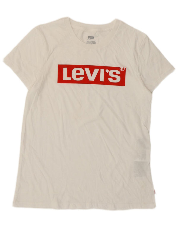 Женская футболка с рисунком Levi's Top UK 6 XS, белый хлопок