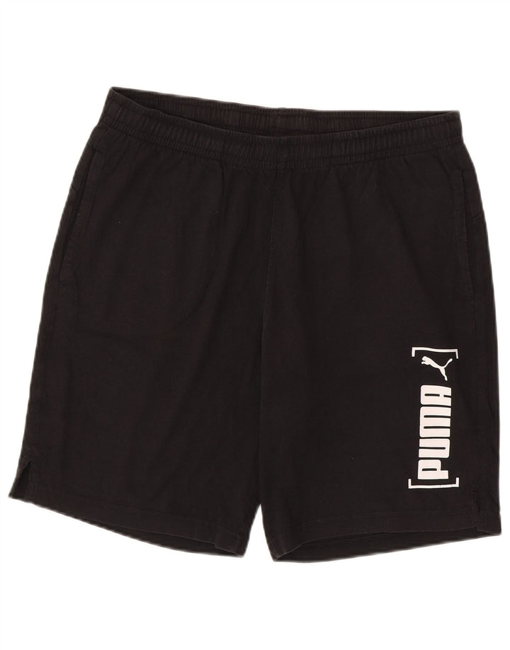 Мужские спортивные шорты с рисунком Puma, большие черные