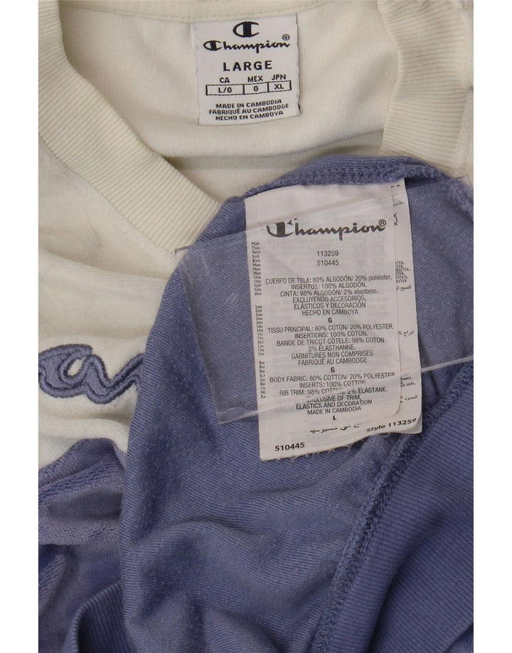 Женский свитер с рисунком CHAMPION UK 16, большой белый цвет с цветными блоками