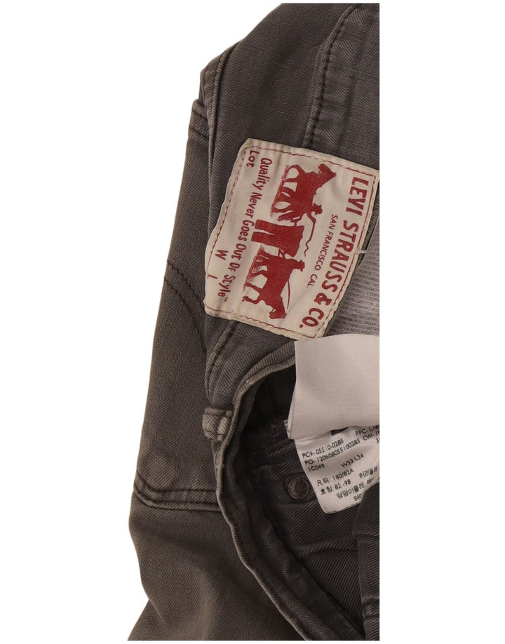 Мужские джинсы скинни Levi's W32 L34 Серые, хлопок