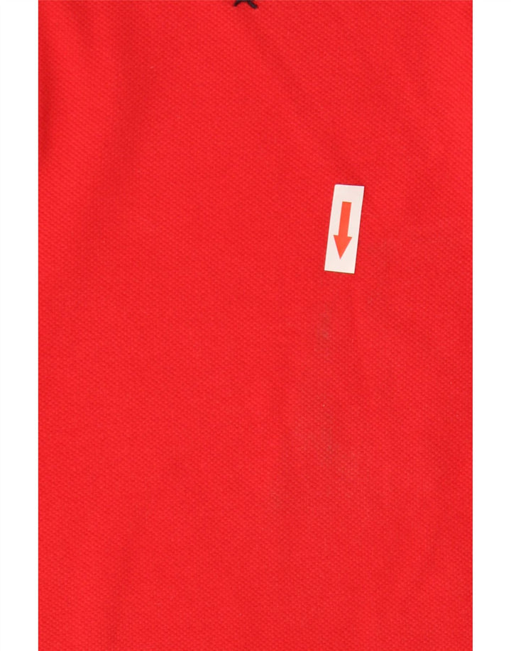 Женская укороченная рубашка-поло Fred Perry UK 8, маленькая красная, хлопковая
