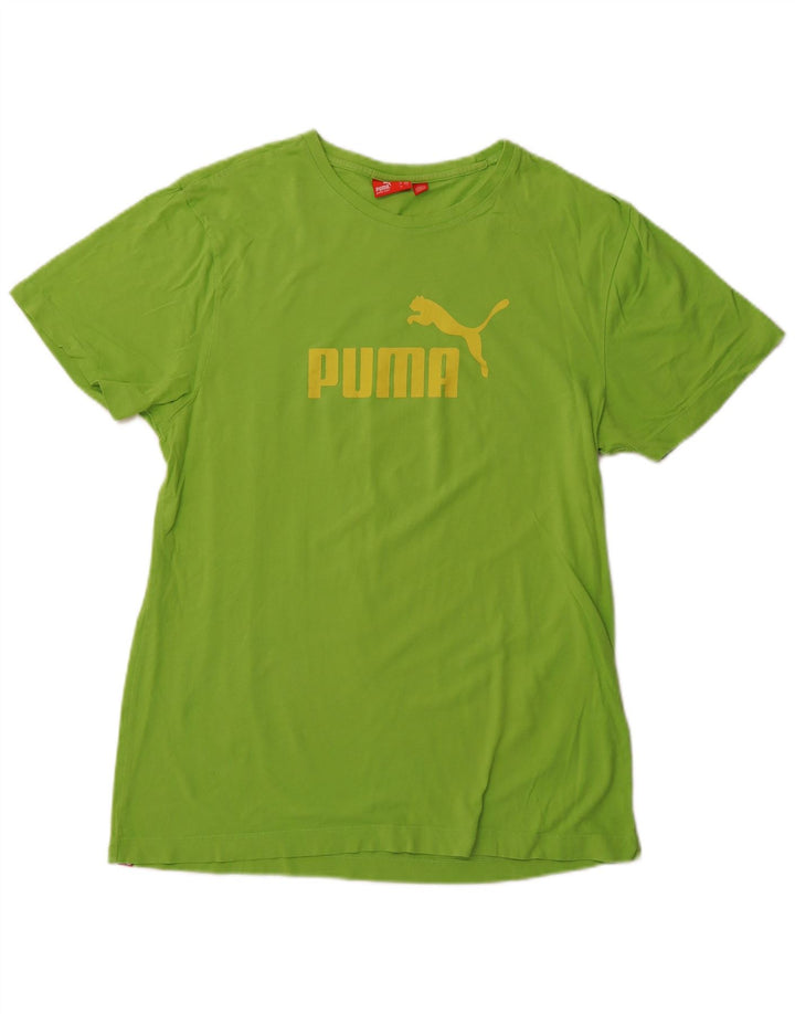 Мужская футболка с рисунком Puma, большая зеленая спортивная