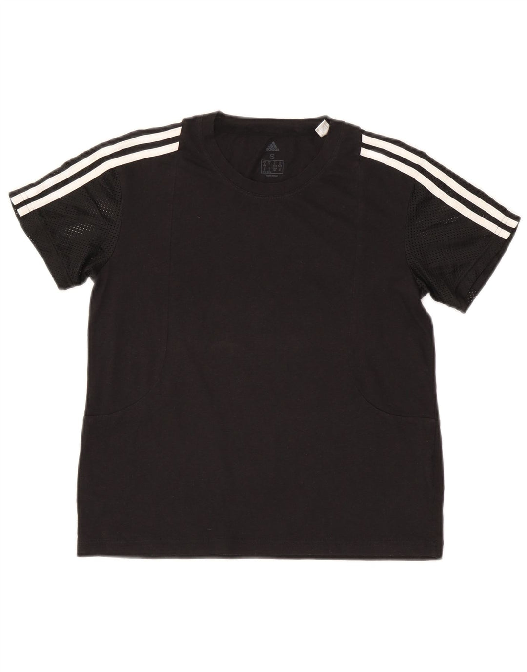 Женская футболка Adidas Top UK 8/10, маленькая, черная, полиэстер